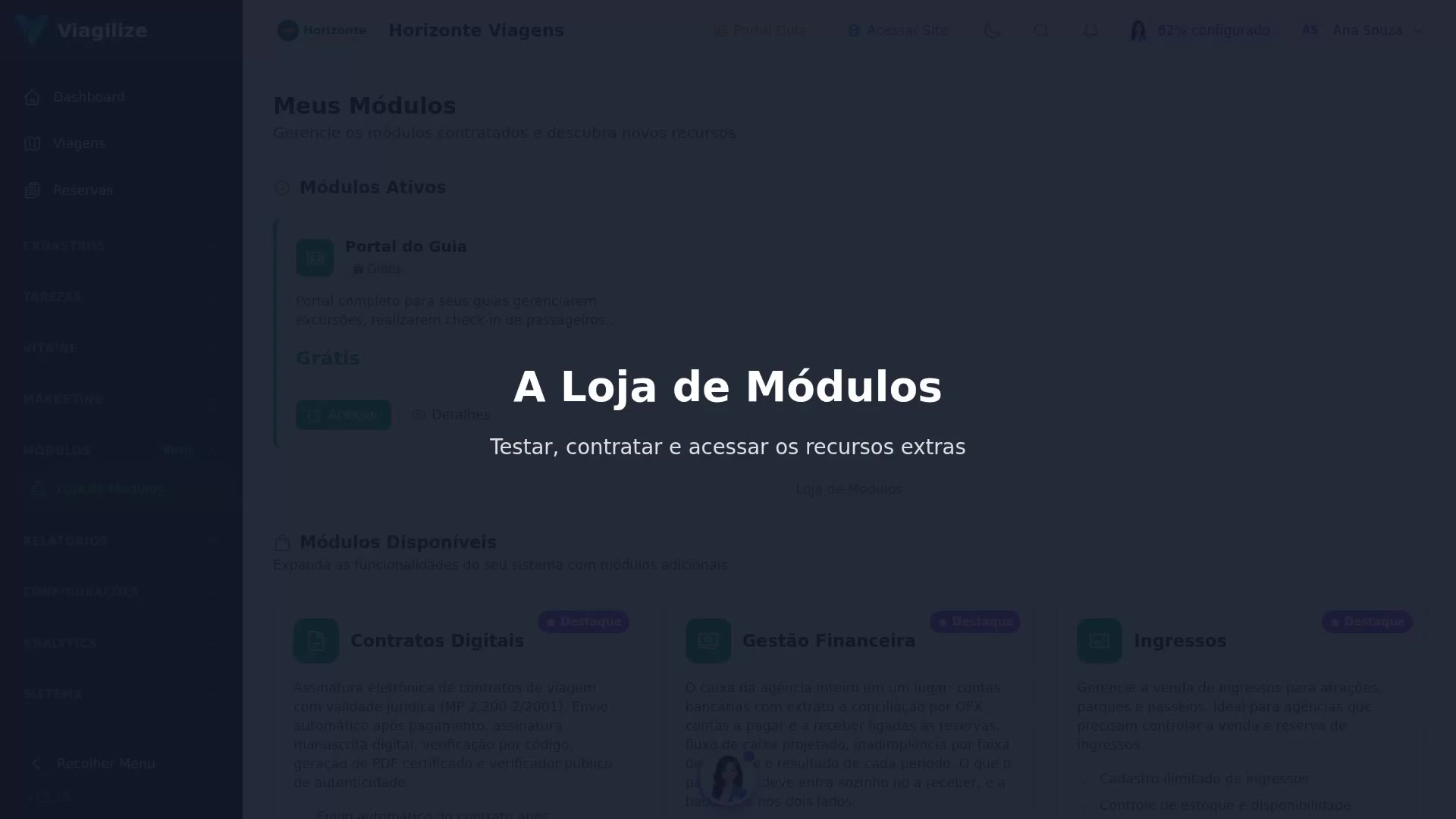 A Loja de Módulos