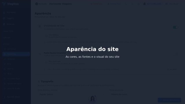 Aparência do site