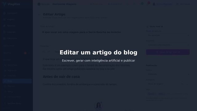 Editar um artigo do blog