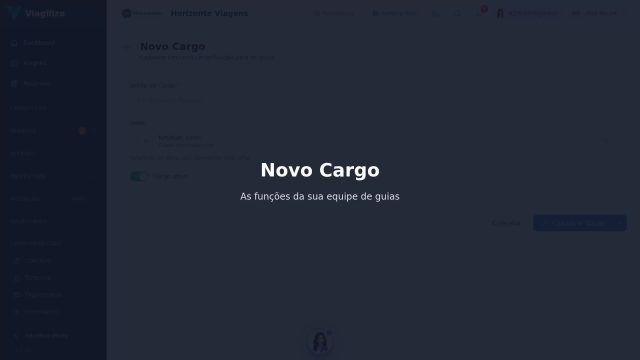 Cadastrar um cargo para os guias