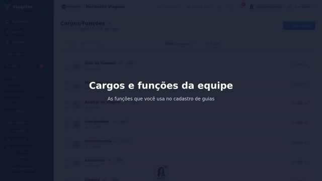 Cargos e funções da equipe