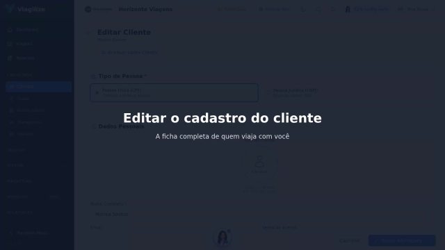 Editar o cadastro do cliente