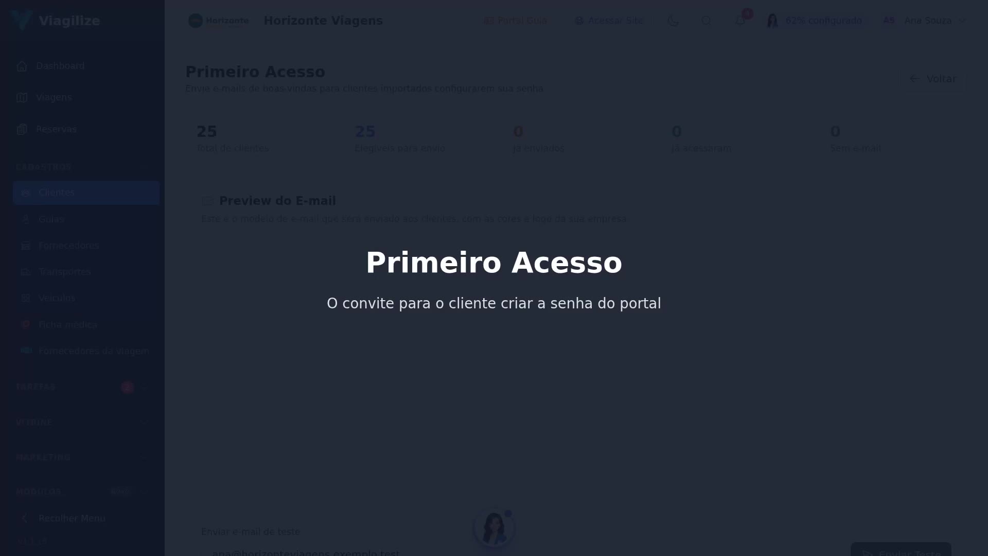 Primeiro Acesso dos clientes