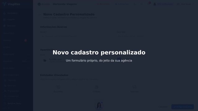 Novo cadastro personalizado