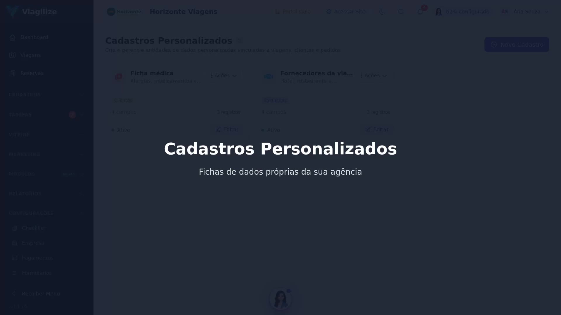 Cadastros Personalizados