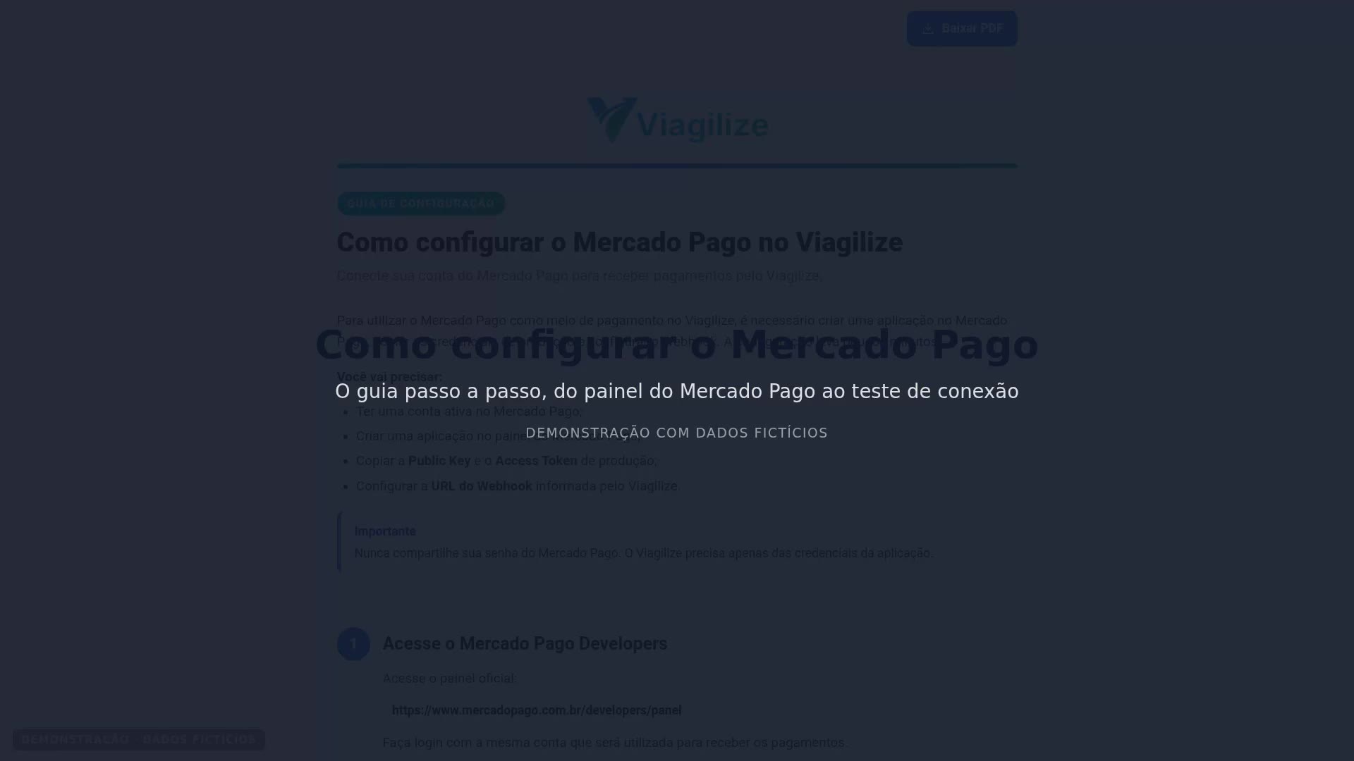 Como configurar o Mercado Pago no Viagilize