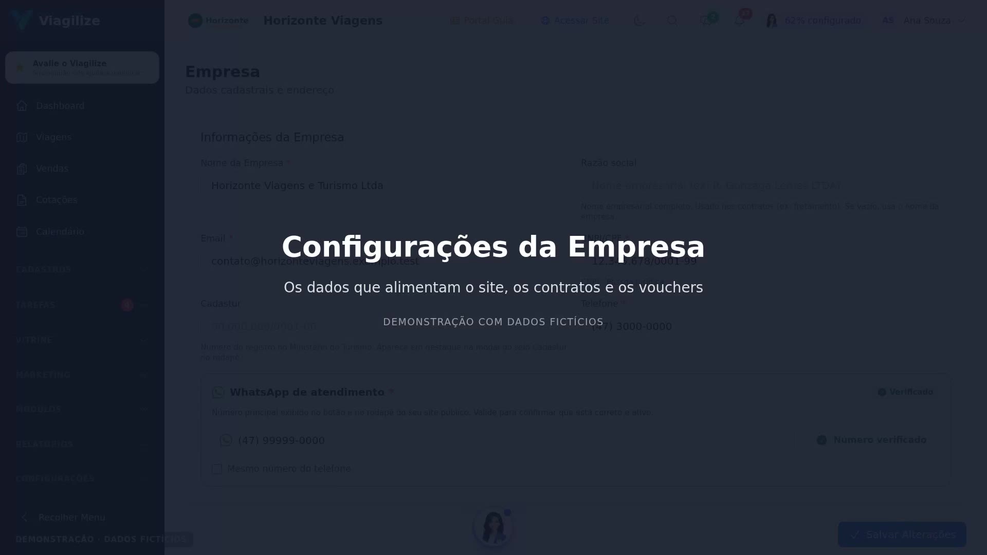 Configurações da Empresa