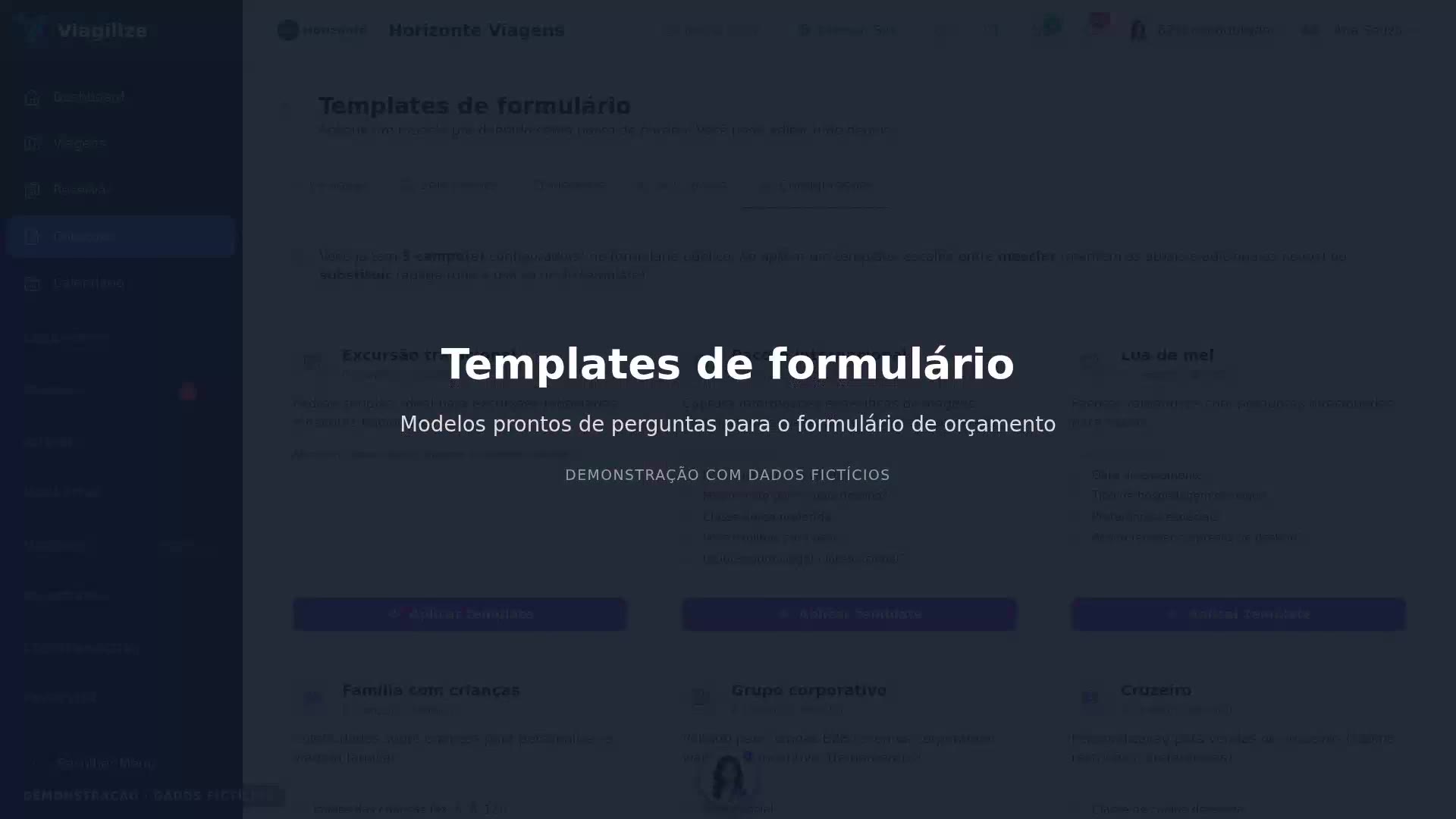 Templates de formulário das Cotações