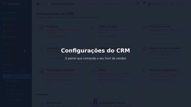 Configurações do CRM