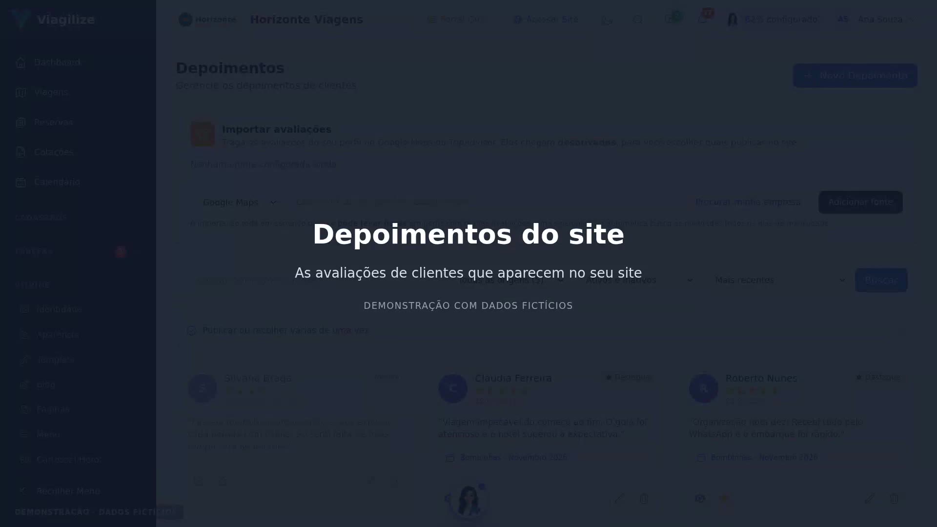 Depoimentos do site