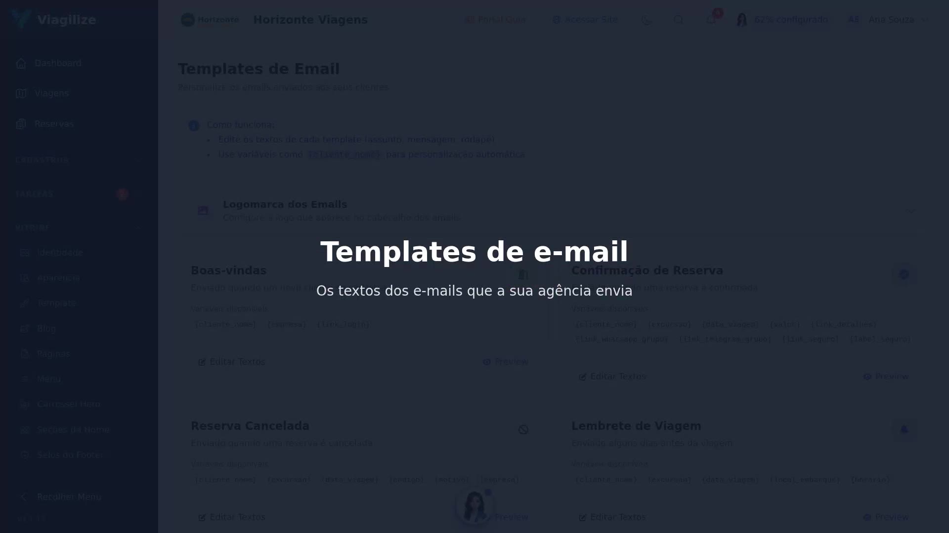 Templates de e-mail