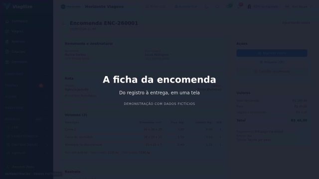 A ficha da encomenda