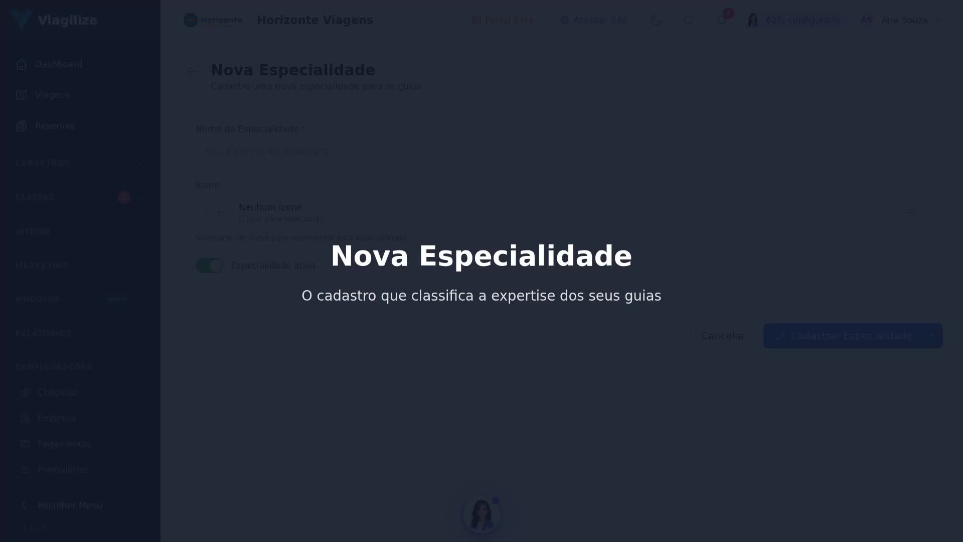 Nova Especialidade