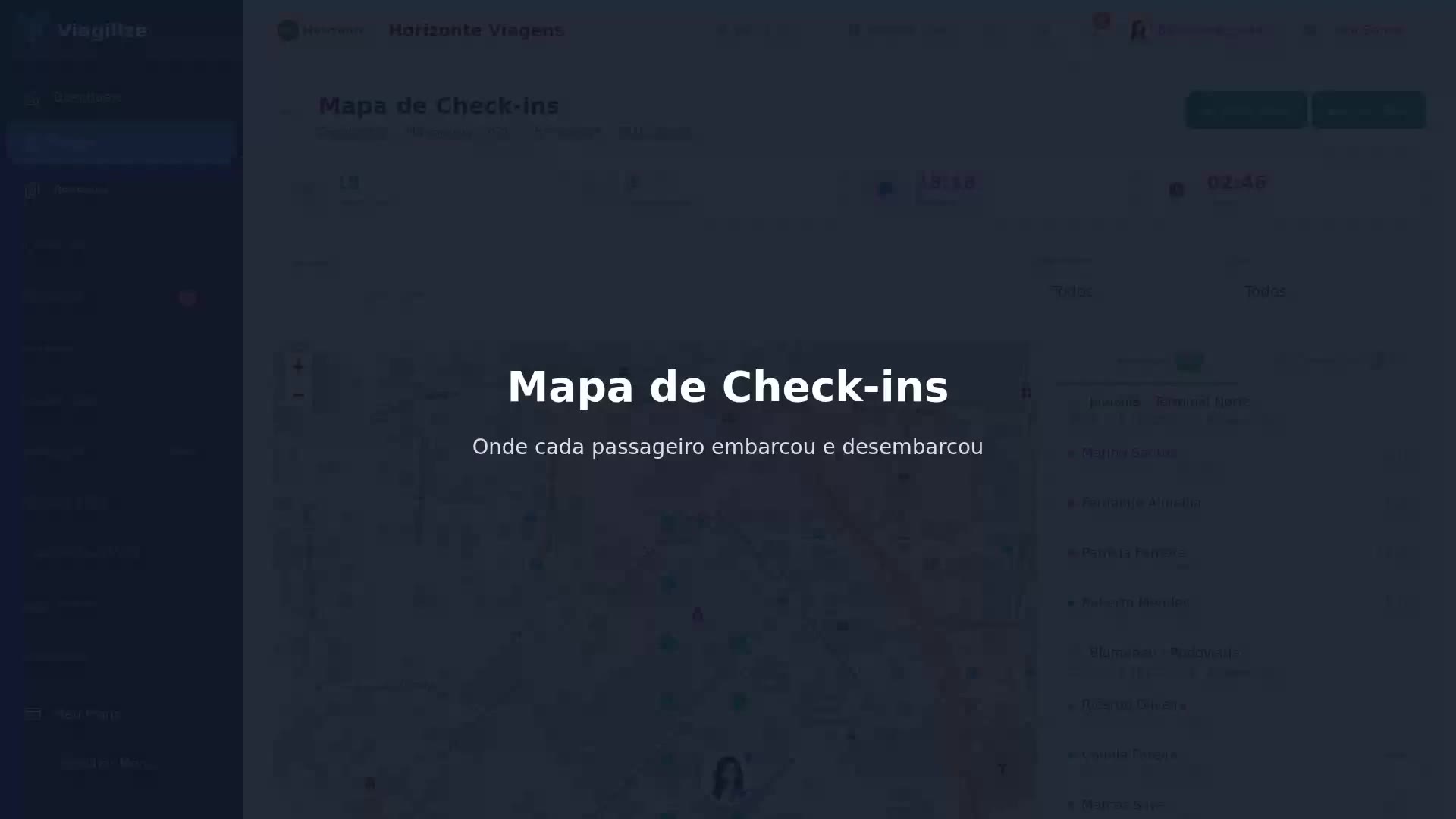 Mapa de Check-ins