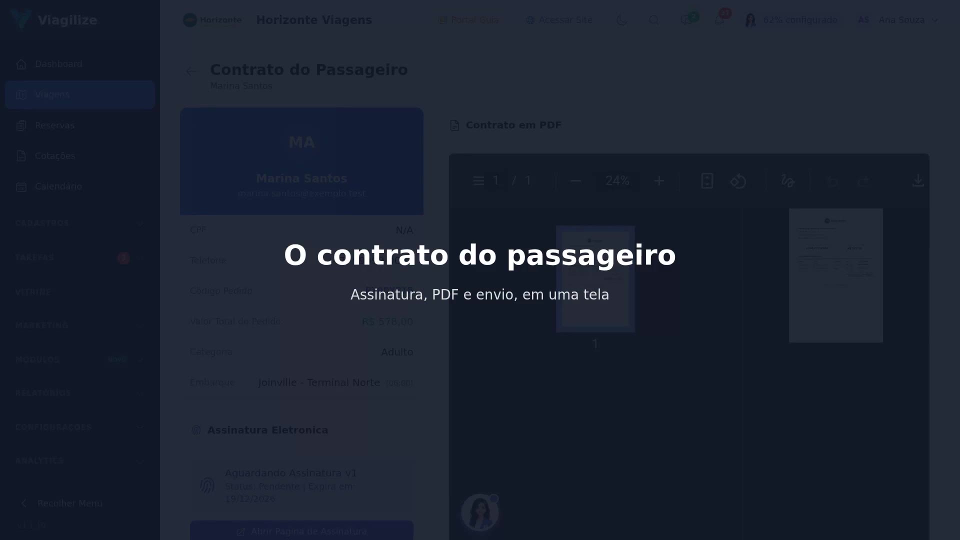 O contrato do passageiro