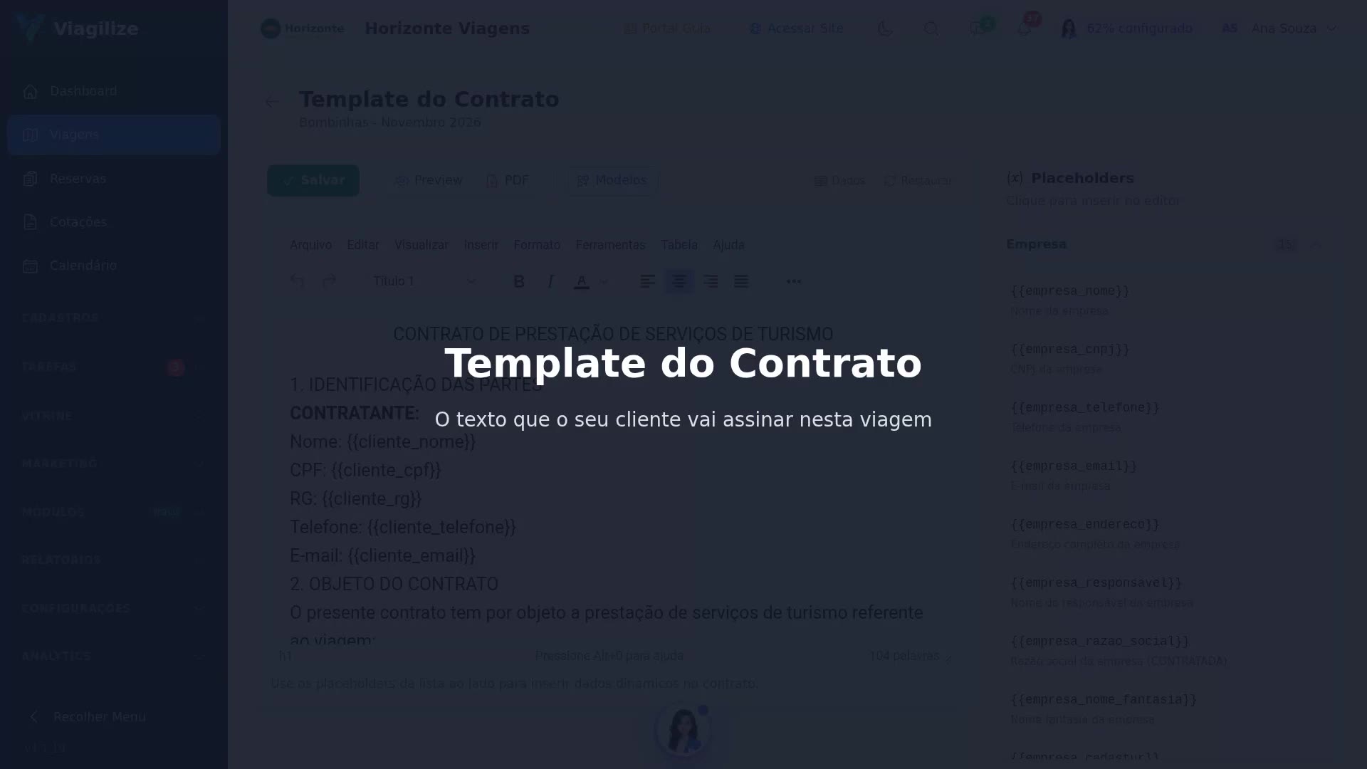 Template do Contrato