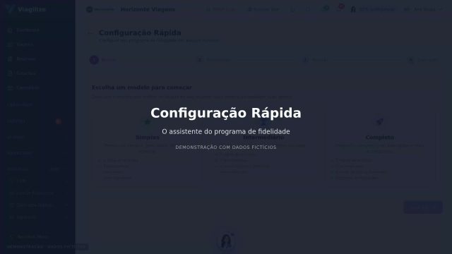 Configuração Rápida do programa de fidelidade
