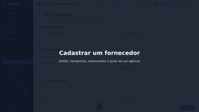 Cadastrar um fornecedor