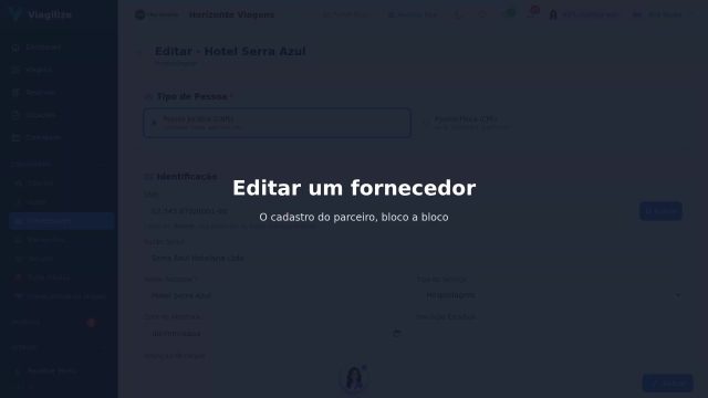Editar um fornecedor