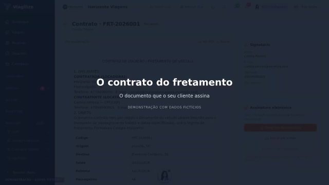 O contrato do fretamento