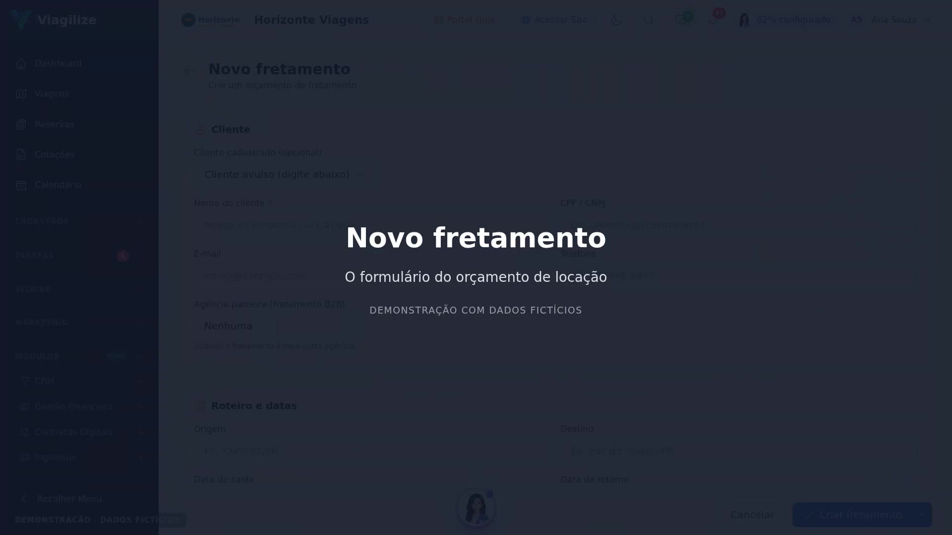 Novo fretamento