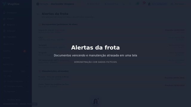Alertas da frota