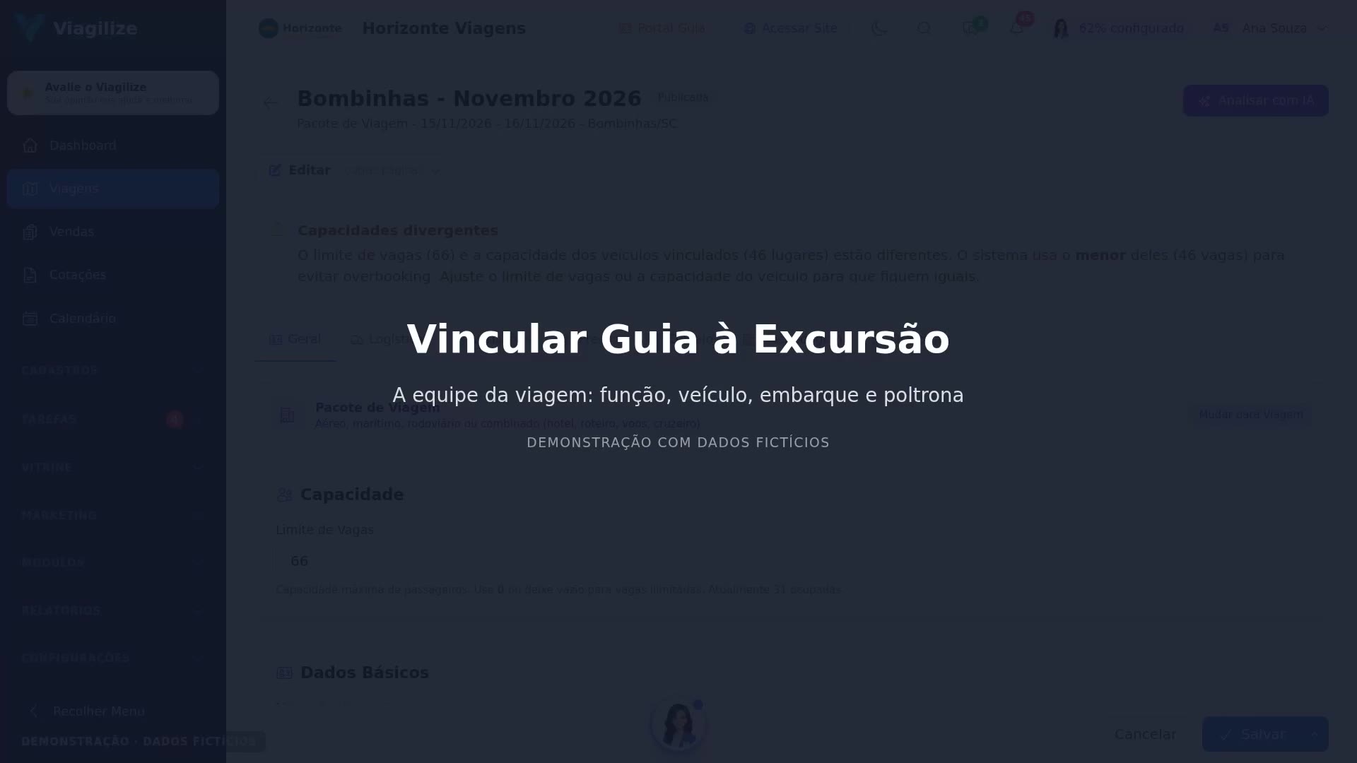Vincular Guia à Excursão