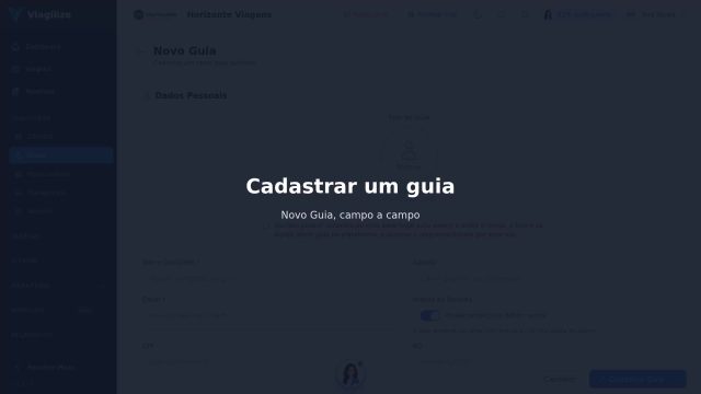 Cadastrar um guia