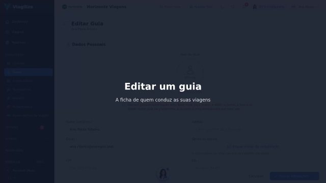 Editar um guia