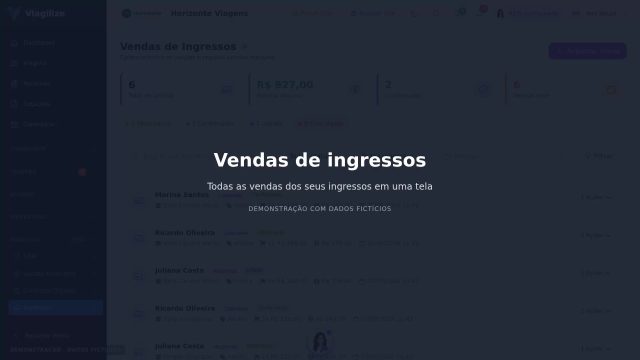 Vendas de ingressos