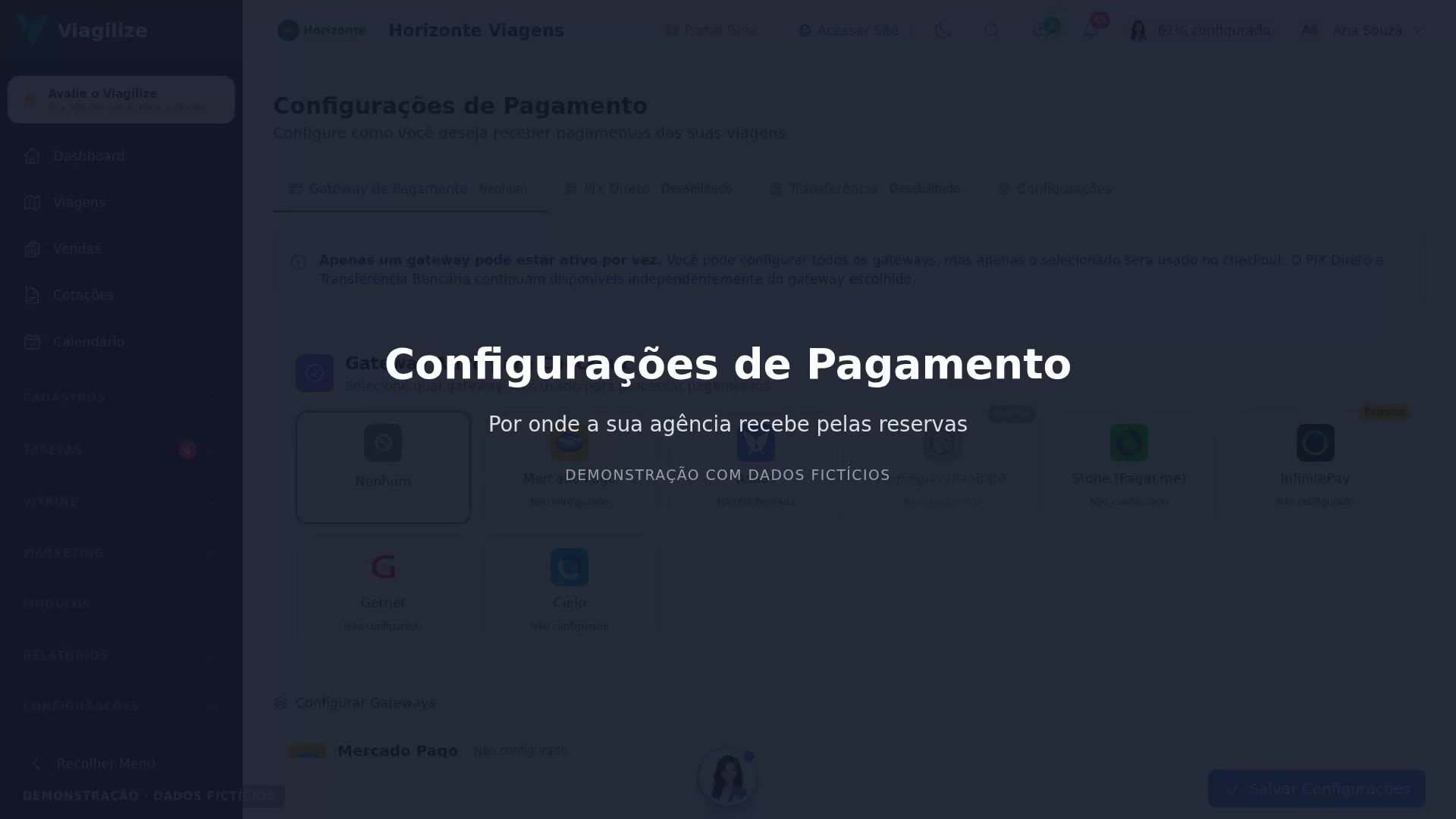 Configurações de Pagamento