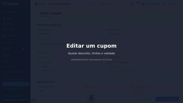 Editar um cupom