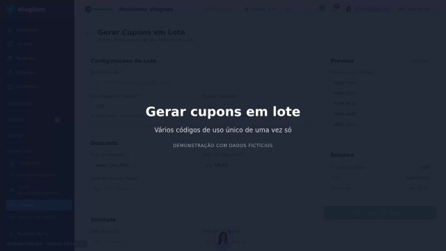 Gerar cupons em lote