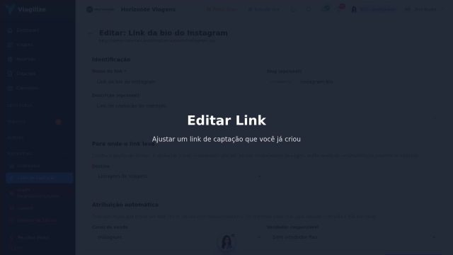Editar um link de captação