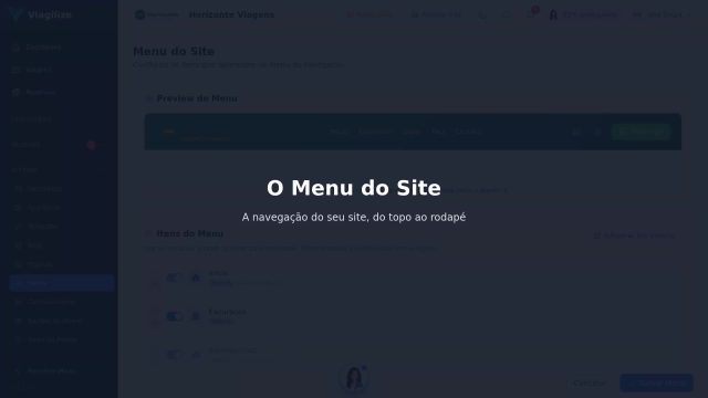 O Menu do Site