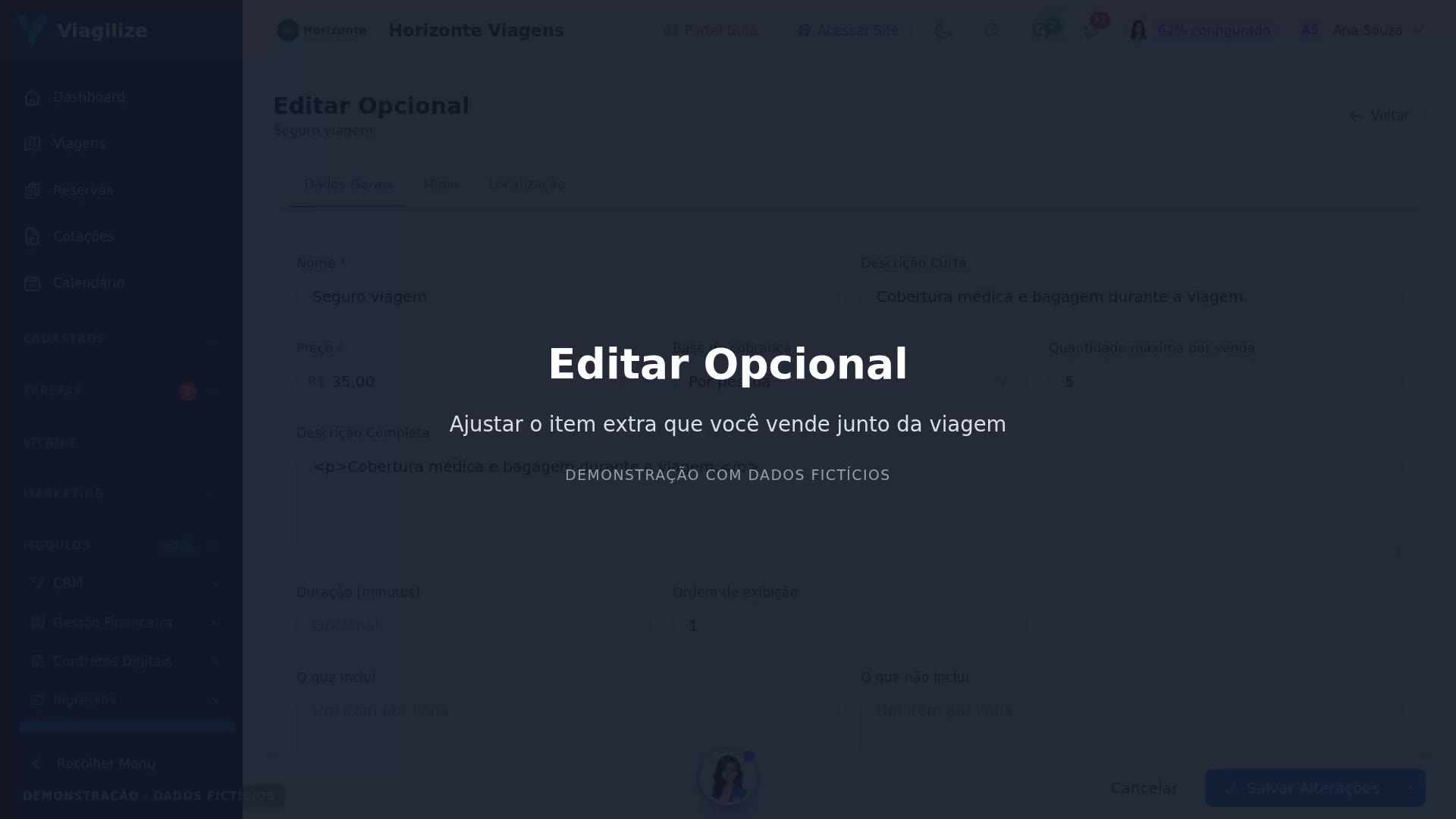 Editar Opcional