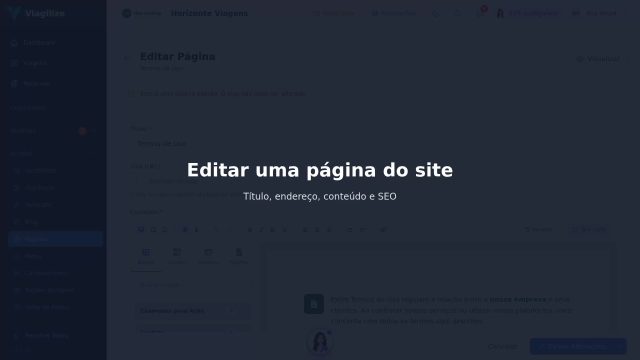 Editar uma página do site