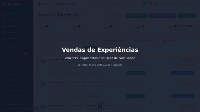 Vendas de Experiências
