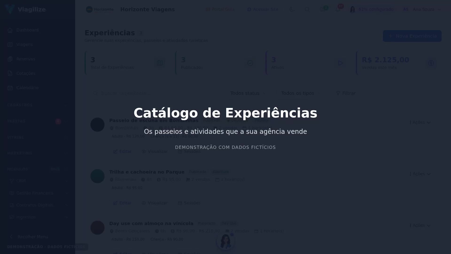 Catálogo de Experiências