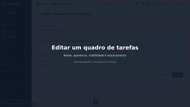 Editar um quadro de tarefas
