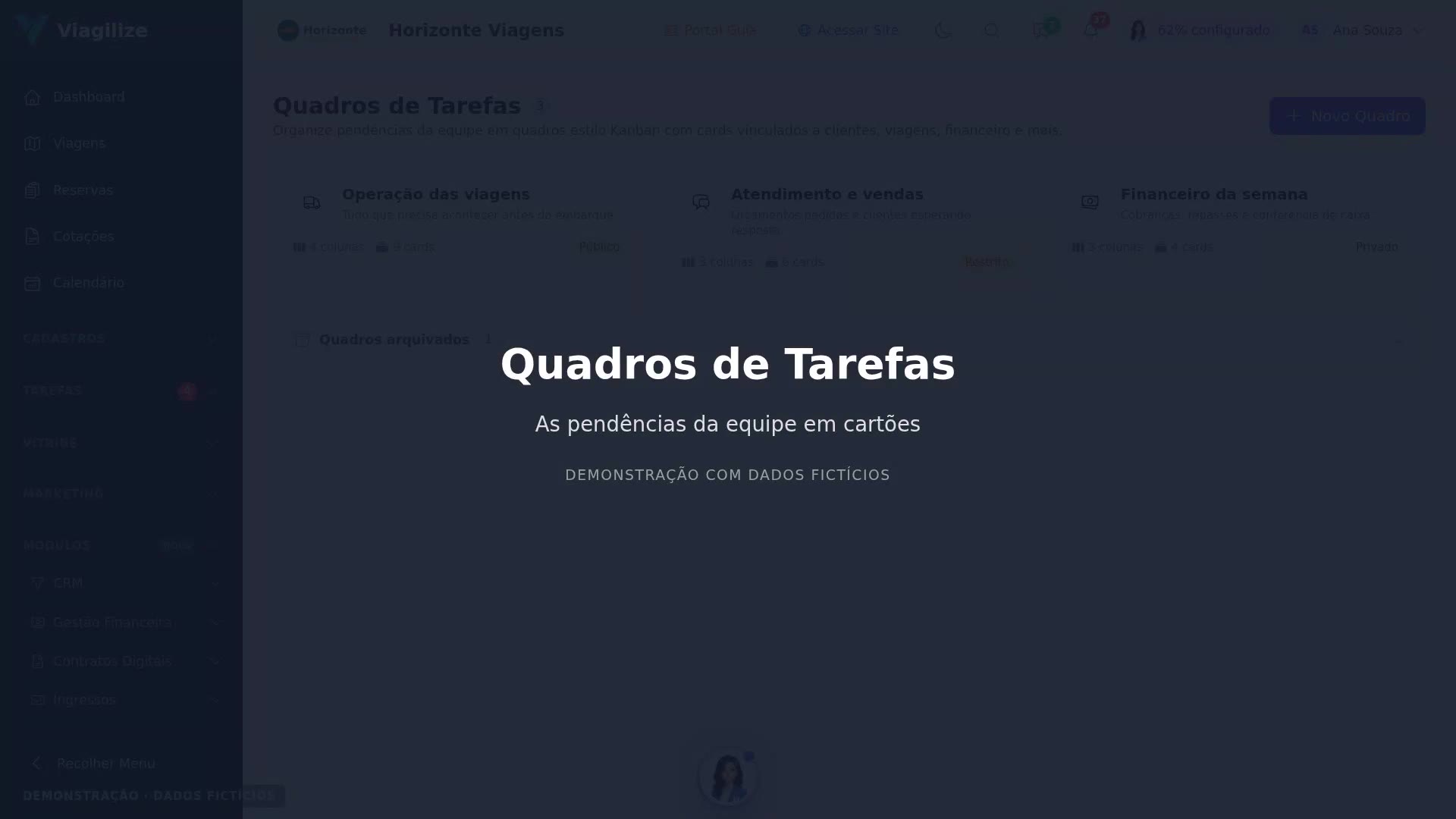 Quadros de Tarefas