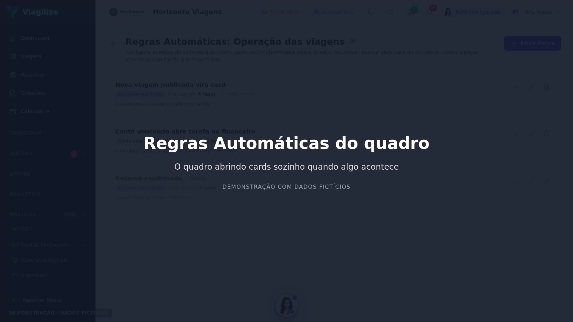 Regras Automáticas do quadro