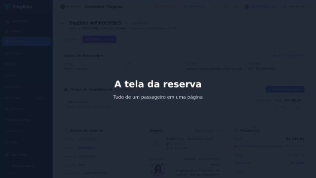 A tela da reserva