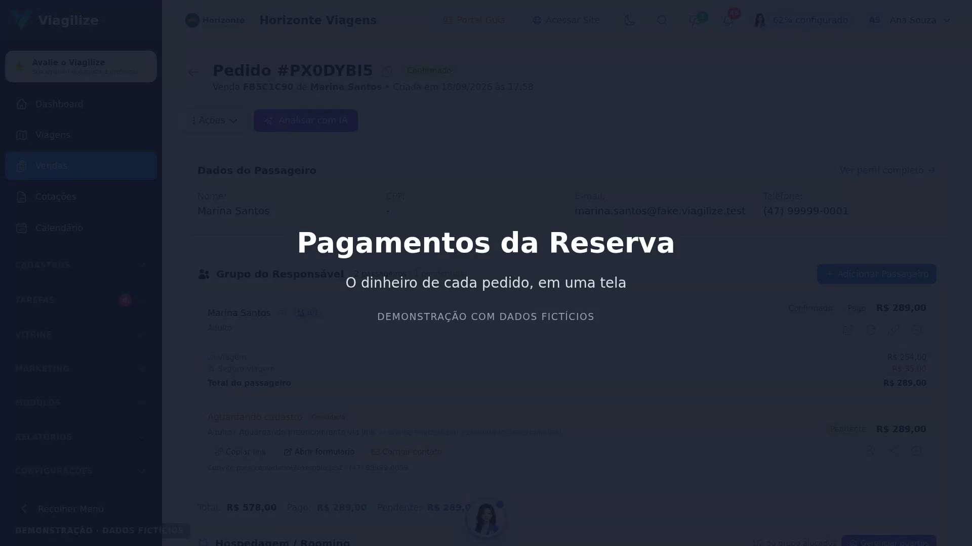 Pagamentos da Reserva