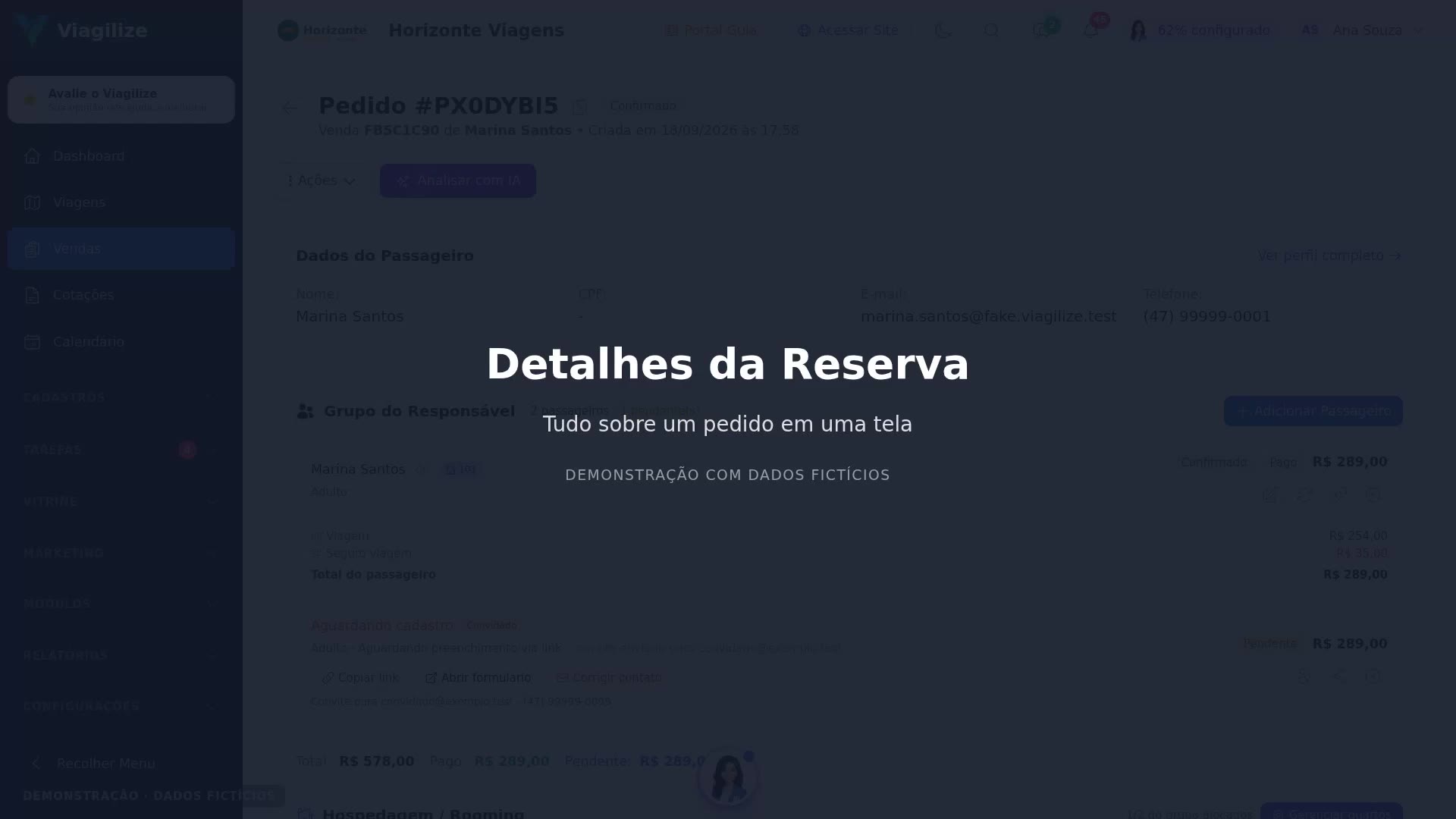 Detalhes da Reserva