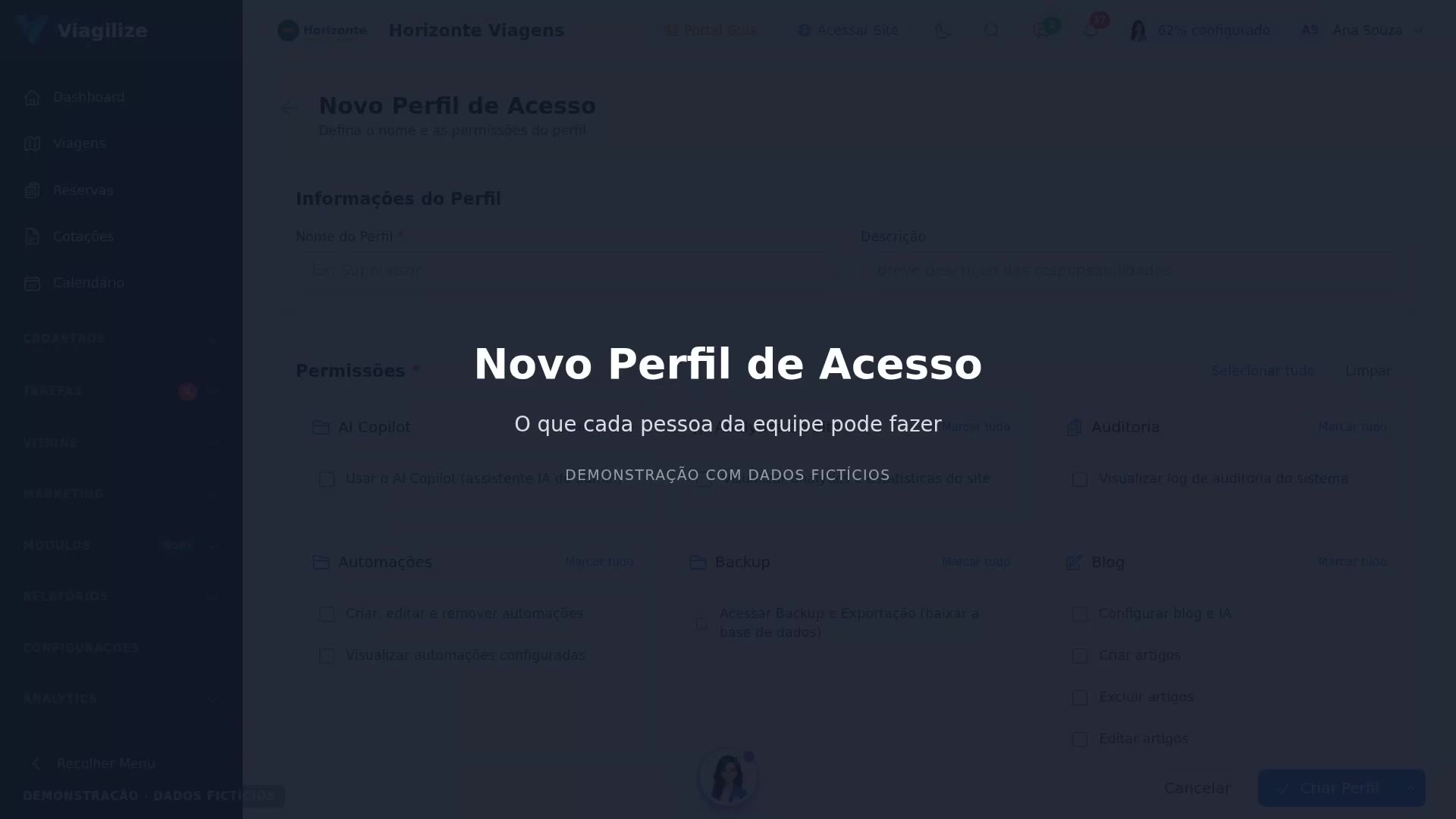 Novo Perfil de Acesso