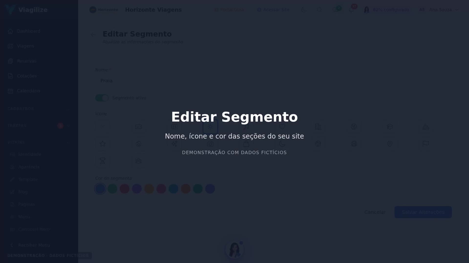 Editar um segmento
