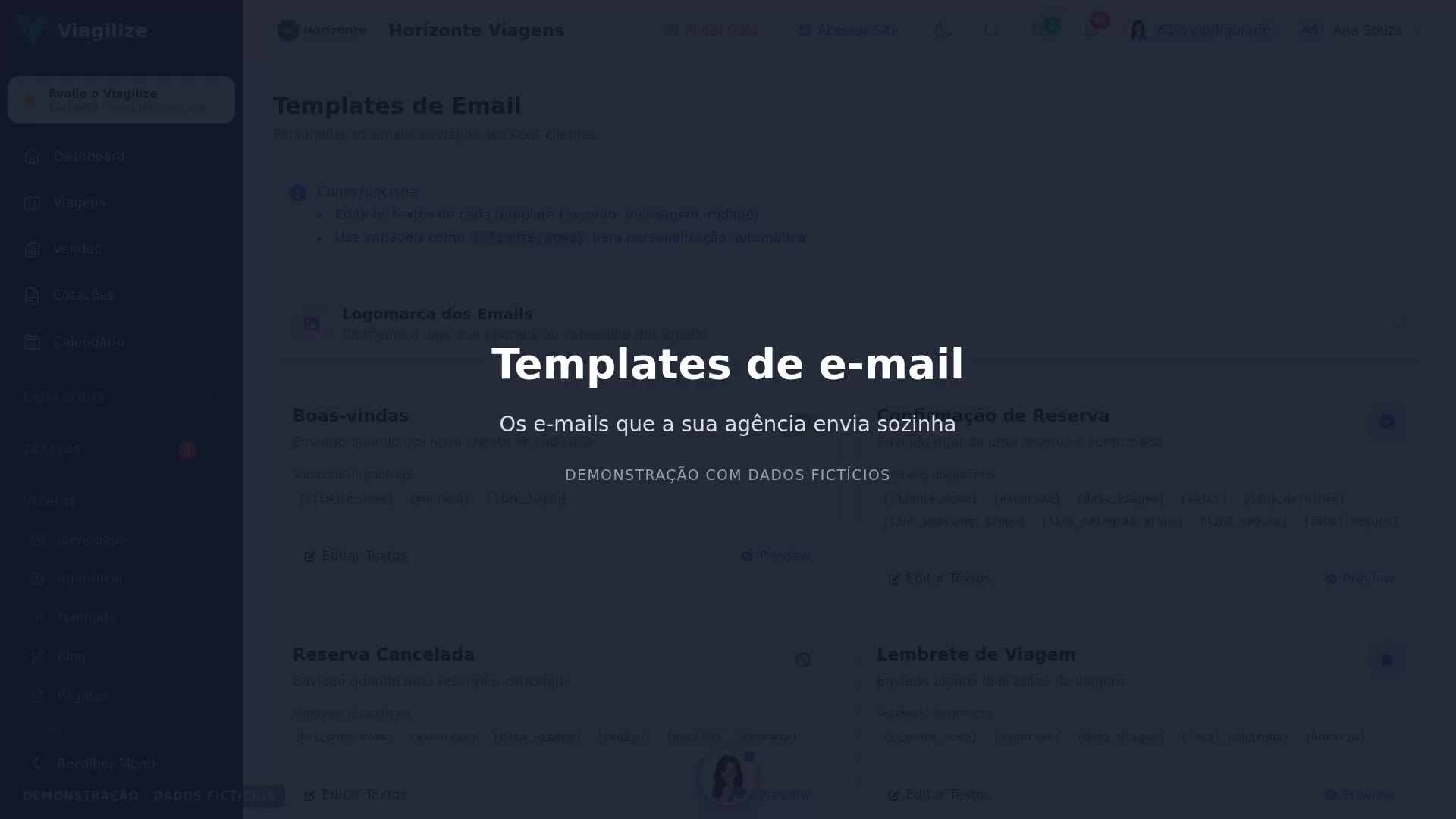 Templates de e-mail