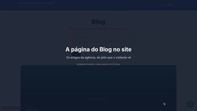 A página do Blog no site