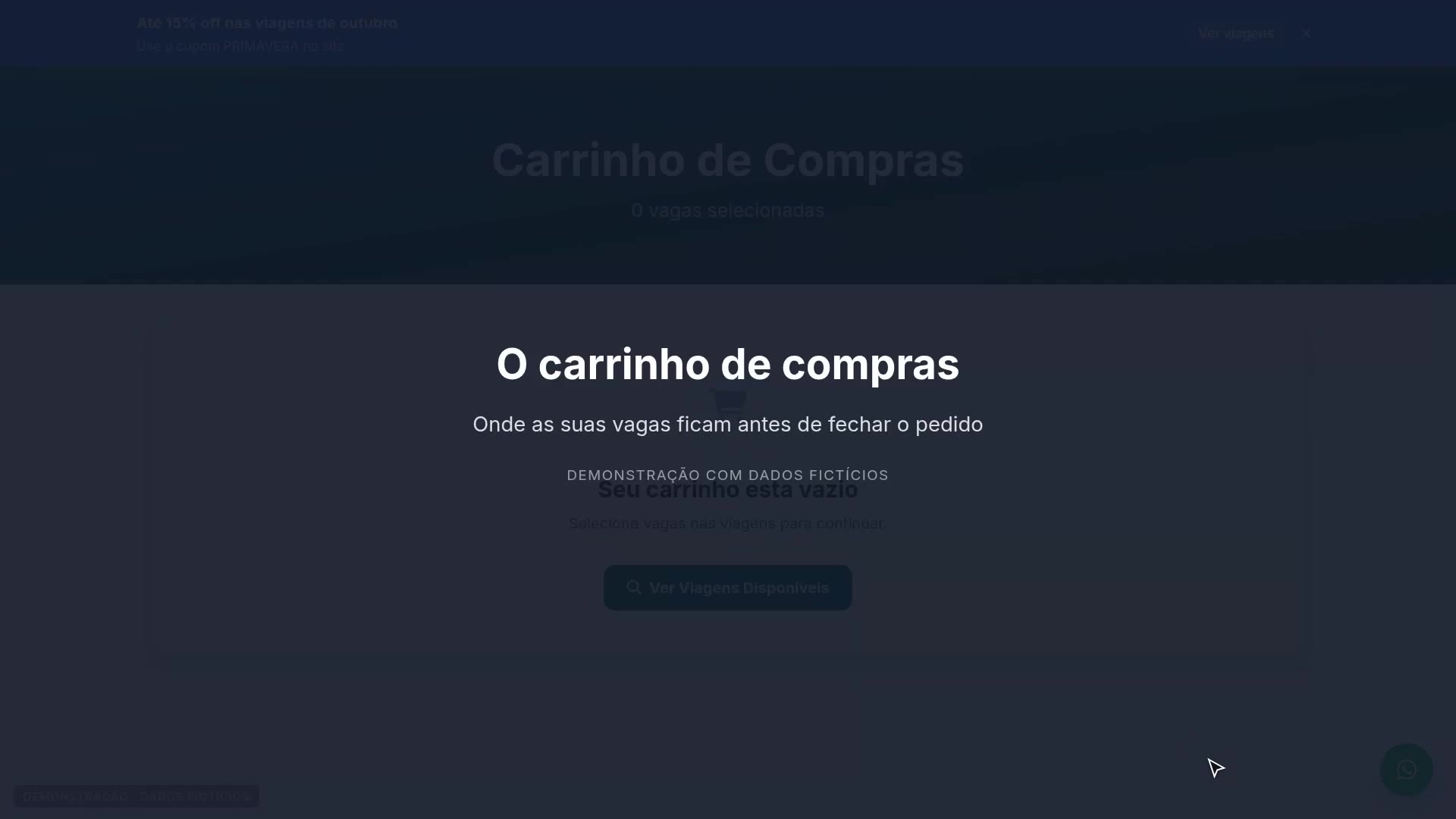 O carrinho de compras